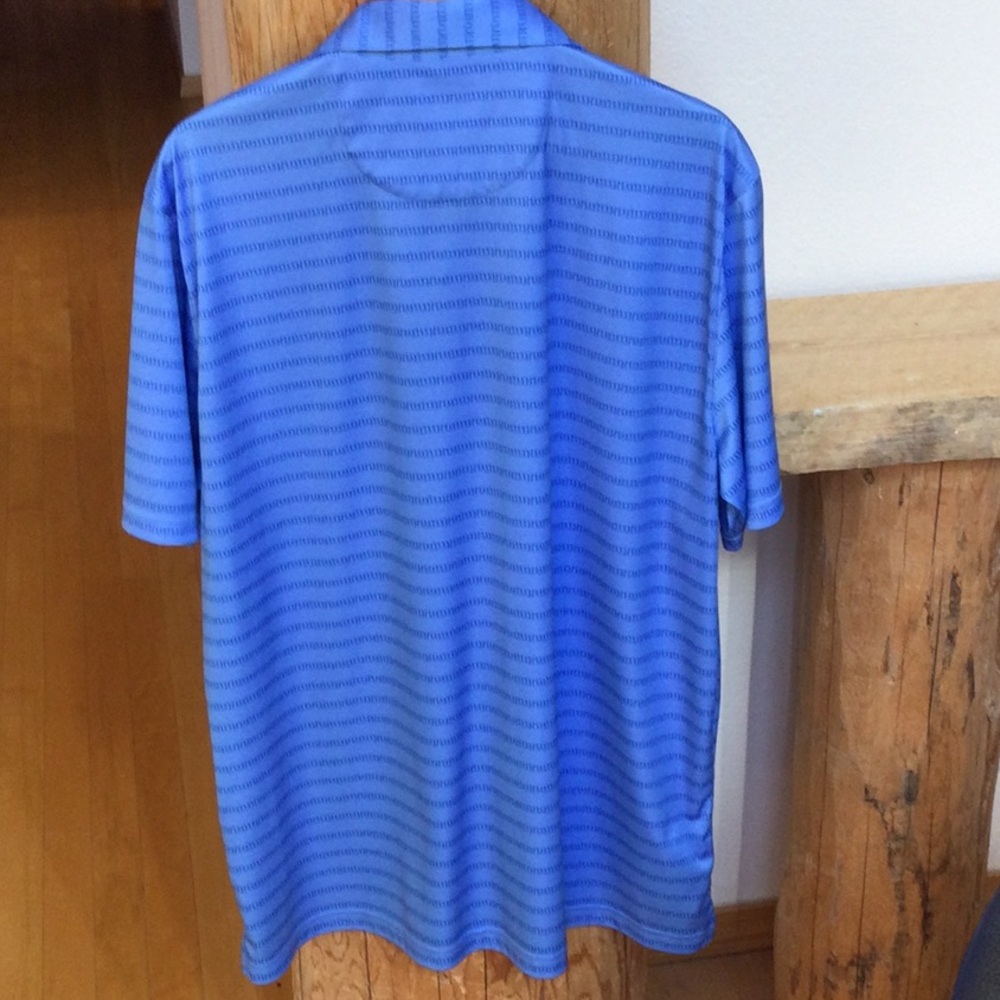 (2) Like New Men's Blue and Coral Striped Golf ⛳️ Greg Norman Polo Shirts - Picture 3 of 16